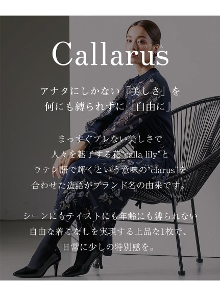 【大きいサイズ】【フォーマル・オケージョン】＜Callarus＞刺繍チュール使いデザインスカート［単品］（その他パーティドレス・ワンピース）Callarus（カラルス）  02