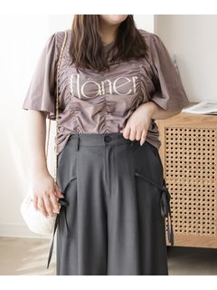 CLETTEオリジナル★シャーリングロゴプリントTシャツ