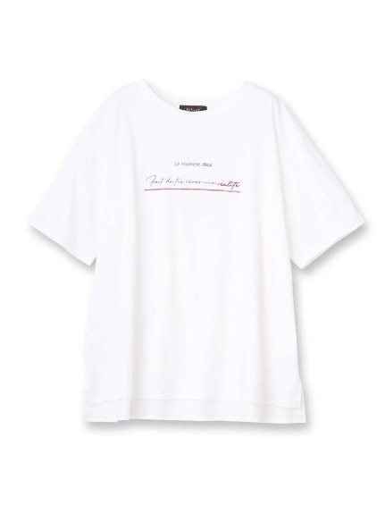 【UVカット/接触冷感/洗える】AラインシルエットロゴTシャツ（Tシャツ）Reflect（リフレクト）  01
