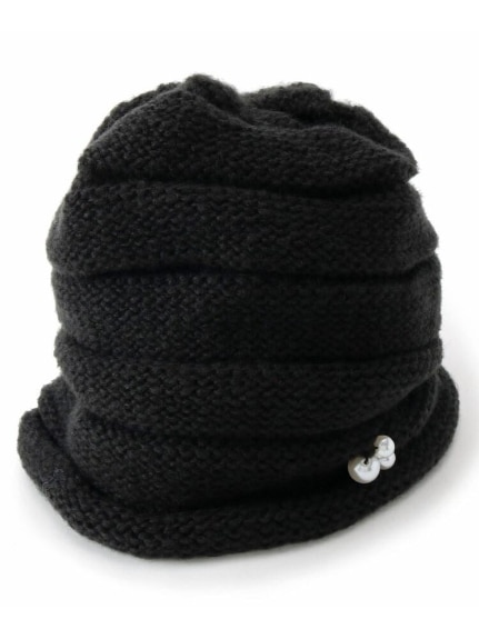 フェイクパール付きニット帽（帽子）SHOO･LA･RUE(Ladies)（シューラルー）  01