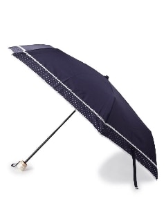 【晴雨兼用】ピンドットピコレ－ス折りたたみ傘