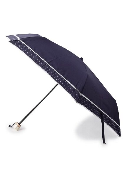 【晴雨兼用】ピンドットピコレ－ス折りたたみ傘（レイングッズ）SHOO･LA･RUE(Ladies)（シューラルー）  01