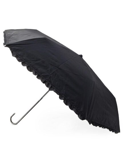 【晴雨兼用】because フリルミニ折りたたみ傘（レイングッズ）SHOO･LA･RUE(Ladies)（シューラルー）  01
