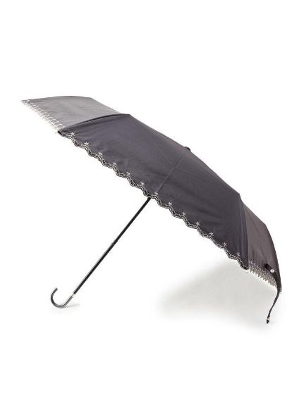 遮光遮熱星スカラップ晴雨兼用ミニ折り畳み傘（レイングッズ）SHOO･LA･RUE(Ladies)（シューラルー）  01