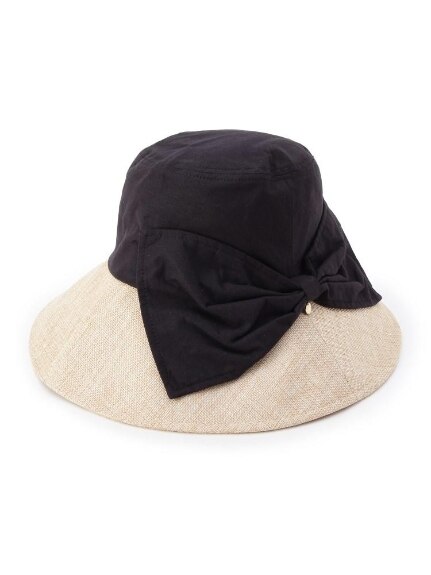 【UVケア】コットンクラウンリボンハット（帽子）SHOO･LA･RUE(Ladies)（シューラルー）  01