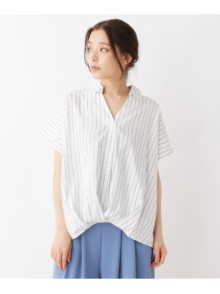 ◆【M-LL】バックリボンスキッパーシャツ