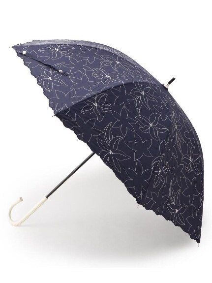 フラワー刺しゅう晴雨兼用長傘（レイングッズ）SHOO･LA･RUE(Ladies)（シューラルー）  01