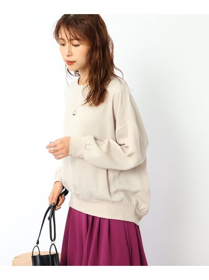 ◆【洗える】イージーケア ゆったりリブ切り替えブラウス（シャツ・ブラウス）SHOO･LA･RUE(Ladies)（シューラルー）  43