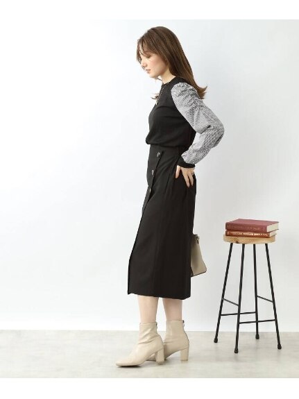 ◆【Iラインで上品】ラップ風ナロースカート（ひざ丈スカート）SHOO･LA･RUE(Ladies)（シューラルー）  13