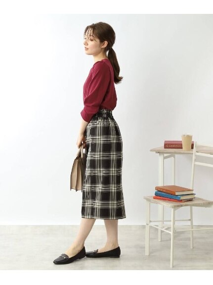 ◆【Iラインで上品】ラップ風ナロースカート（ひざ丈スカート）SHOO･LA･RUE(Ladies)（シューラルー）  34