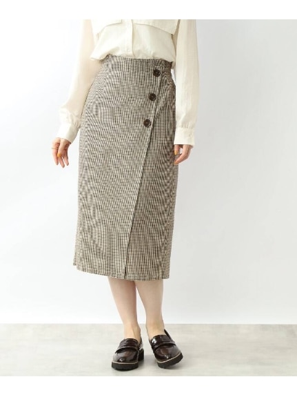 ◆【Iラインで上品】ラップ風ナロースカート（ひざ丈スカート）SHOO･LA･RUE(Ladies)（シューラルー）  37