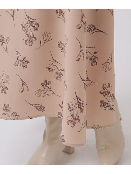 大人フェミニン 線画フラワープリントスカート（ひざ丈スカート）SHOO･LA･RUE(Ladies)（シューラルー）  10