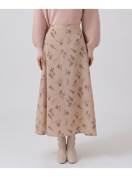 大人フェミニン 線画フラワープリントスカート（ひざ丈スカート）SHOO･LA･RUE(Ladies)（シューラルー）  11