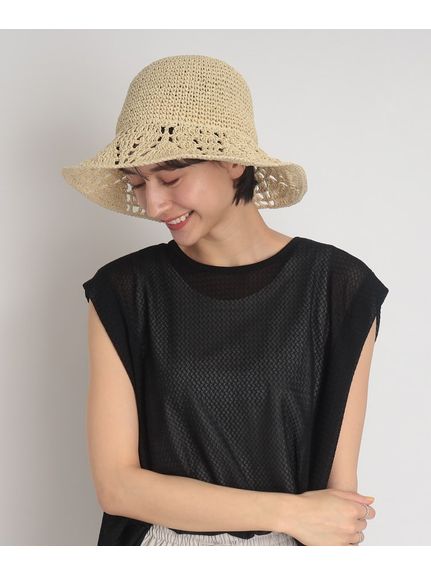 すかし編みリボン付きペーパーハット（帽子）SHOO･LA･RUE(Ladies)（シューラルー）  12