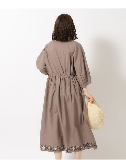 さらりと着こなす インド綿 裾刺繍ワンピース（ロング・マキシ丈ワンピース）SHOO･LA･RUE(Ladies)（シューラルー）  11