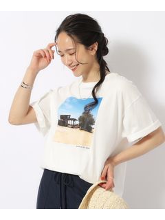 【洗える/プチプラ/綿100％】グラフィック半袖ゆるTシャツ
