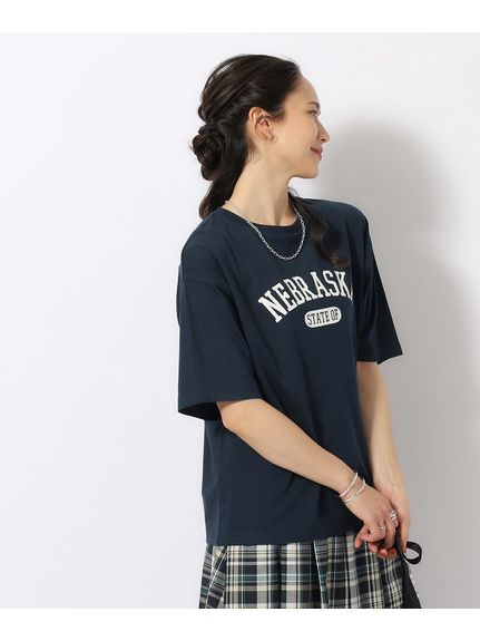 【洗える/プチプラ/綿100％】グラフィック半袖ゆるTシャツ（Tシャツ）SHOO･LA･RUE(Ladies)（シューラルー）  97