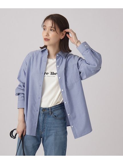 【洗える】オールシーズン使える ベーシック長袖シャツ（シャツ・ブラウス）SHOO･LA･RUE(Ladies)（シューラルー）  02