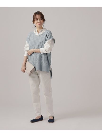 【洗える】オールシーズン使える ベーシック長袖シャツ（シャツ・ブラウス）SHOO･LA･RUE(Ladies)（シューラルー）  32