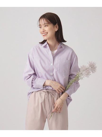 【洗える】オールシーズン使える ベーシック長袖シャツ（シャツ・ブラウス）SHOO･LA･RUE(Ladies)（シューラルー）  04