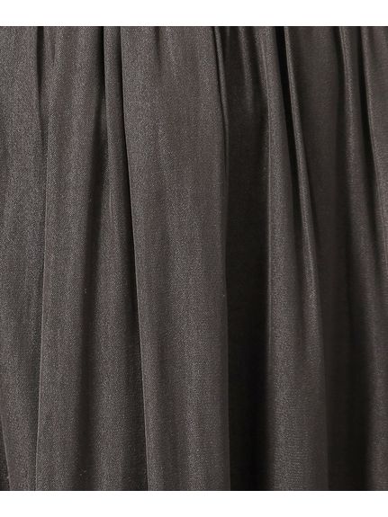 【無理せずキレイ/ロングシーズン活躍】女性らしく上品な サテンギャザースカート（ひざ丈スカート）SHOO･LA･RUE(Ladies)（シューラルー）  13