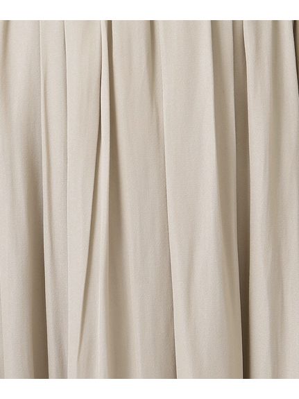【無理せずキレイ/ロングシーズン活躍】女性らしく上品な サテンギャザースカート（ひざ丈スカート）SHOO･LA･RUE(Ladies)（シューラルー）  20