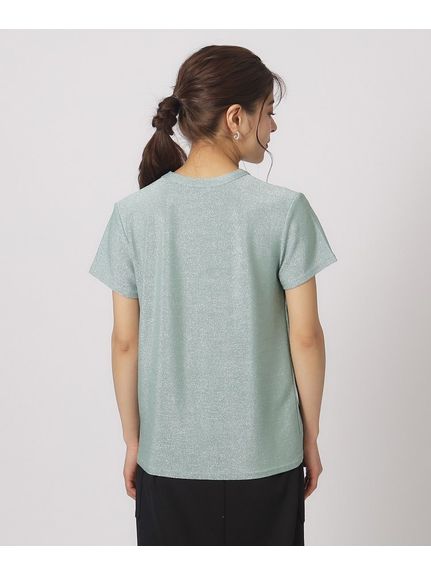 きらっとラメが大人の魅力 ラメクルーネックTシャツ（Tシャツ）SHOO･LA･RUE(Ladies)（シューラルー）  19