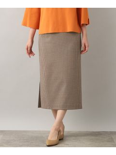 【秋カラー／洗える】オータムエストチェック ナロースカート