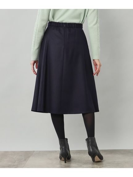 【通勤】ベルトデザイン サキソニースカート（ひざ丈スカート）UNTITLED（アンタイトル）  20