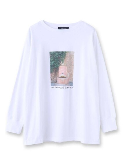 【コットン100％】フォトプリント長袖Tシャツ（カットソー・プルオーバー）UNTITLED（アンタイトル）  01