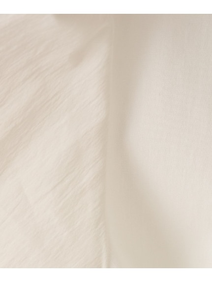 【きれいめ／洗える】ボリューム袖 異素材ドッキングカットソー（カットソー・プルオーバー）UNTITLED（アンタイトル）  22