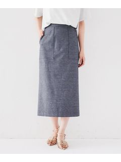 【UVカット/ストレッチ】カーゴポケット ナロースカート