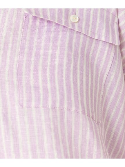 【セットアップ可能／真夏も快適】リネンストライプ レギュラーシャツ（シャツ・ブラウス）UNTITLED（アンタイトル）  34