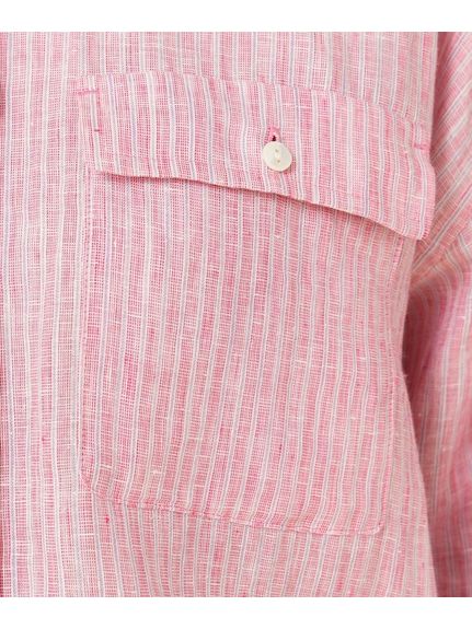 【セットアップ可能／真夏も快適】リネンストライプ レギュラーシャツ（シャツ・ブラウス）UNTITLED（アンタイトル）  39
