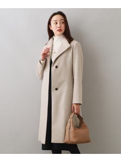 【日本製／2WAY衿】スタンドカラー ロングコート