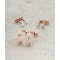 【6点セット】フラワーフープピアス