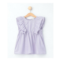 【110-140cm】カットドビーフリルブラウス