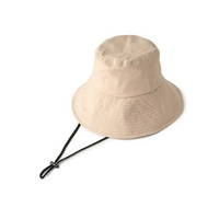 あご紐付きつば広ブリムダウンHAT