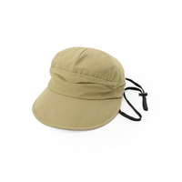 【UVカット】つば広キャスケット【サイズ調整／あご紐付き】