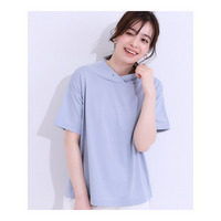 【S-LL/ひんやり/UV】アウトスタイルもサマになる さらさら抜け襟Tシャツ