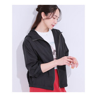 【S-LL】程よいシアー感　大人世代の軽やかフードブルゾン