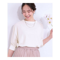 【S-LL】ゆるシルエットが心地よい リブドルマントップス