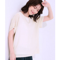 【S-LL/2点セット】涼やかに楽に決まる タンクトップ＋編み柄ニット