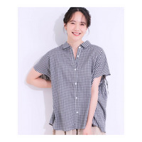 【S-LL/接触冷感】後ろ姿も抜かりなく インせず着られる バックギャザーシャツ