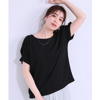 【S-LL/ひんやり/UV/プチプラ】お袖タックが好印象 デザインTシャツ