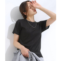 【S-LL】ラメテレコ半袖トップス