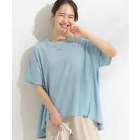 【S-LL/洗える/体型カバー/5分袖】涼しくきれいに決まる Aライントップス