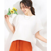 【S-LL/汗ジミ軽減/ひんやり/UV】体型カバーに タック入りドルマントップス