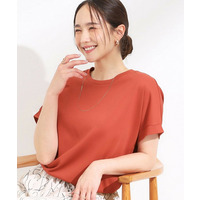 【S-LL/汗ジミ軽減/ひんやり/UV】体型カバーに タック入りドルマントップス