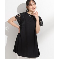 【S-LL】上品華やか お袖レースチュニックトップス